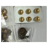 Lot of Vintage Metal Shank Button Sets