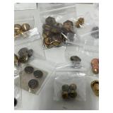 Lot of Vintage Metal Shank Button Sets