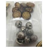 Lot of Vintage Metal Shank Button Sets