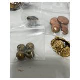 Lot of Vintage Metal Shank Button Sets