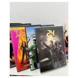 Entrainment Lot: DVDs, VHS and Audio Cassettes  Radio Reruns Cassette set, Charlies Angels, Fast Break, Jackson 5