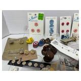Vintage Lot of Carded Buttons and other Button Sets