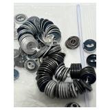 Vintage Lot of Metal Work Clothes Buttons over 110 Buttons