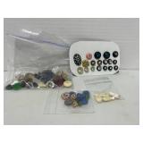 Vintage Lot of Rhinestone, Bowling Pins, Duck and other special Buttons