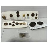 Vintage Lot of Special Brass Shank Buttons 22