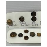 Vintage Lot of Special Brass Shank Buttons 22