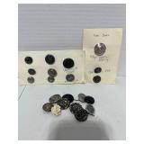 Vintage Special Silve Shanked Buttons an Decorative Buttons