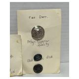 Vintage Special Silve Shanked Buttons an Decorative Buttons