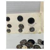 Vintage Special Silve Shanked Buttons an Decorative Buttons