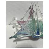 Two Vintage Murona Art Glass Baskets Beautiful!