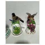 Lot of Bells and Music Boxes: 4 Bells and 2 Bird Music Boxes