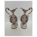 2 Lefton China Ewer Pitcher