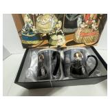 New Giordano Di Ponzano Queens Set of Two Espresso Cups in Gift Box