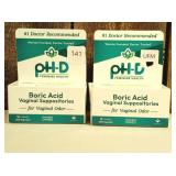 pH-D Boric Acid Vaginal Suppositories  (set of 2)