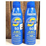 Coppertone 4n1 Sport SPF 50 Sunscreen Spray, 5.5 Oz  (set of 2)