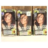 Garnier Nutrisse Ultra Hair Color Creme, BL11 Black  (set of 3)