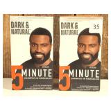 Dark & Natural 5 Minute Shampoo-In Hair Color, Jet Black  (set of 2)