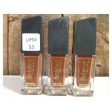 Believe Beauty Skin Finish Foundation, Chestnut  (set of 3)