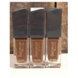 Believe Beauty Skin Finish Foundation - Mocha  (set of 3)