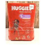 Huggies Little Movers Diapers - Size 6 - 16ct  (set of 3)
