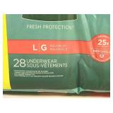 Depend Fresh Protection Adult Incontinence & Postpartum Underwear for Women LG