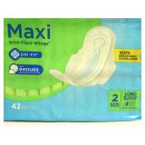 Breeze Maxi Pads With Flexi-Wings - Long Super, 42 ct