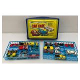 Vintage 24 Miniature Die Cast Car Carrying Case With Misc. Vintage Cars