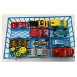 Vintage 24 Miniature Die Cast Car Carrying Case With Misc. Vintage Cars