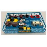 Vintage 24 Miniature Die Cast Car Carrying Case With Misc. Vintage Cars