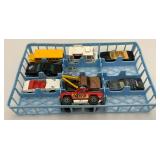 Vintage 48 Miniature Die Cast Car Carrying Case With Misc. Vintage Cars