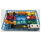 Vintage 48 Miniature Die Cast Car Carrying Case With Misc. Vintage Cars