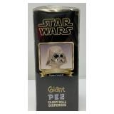 Vintage Collectible STAR WARS Large PEZ Dispenser Chrome With Light Up Eyes And Sound Affects