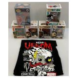 Misc. FUNKO POPS! Including HARLEY QUINN, Funko T-Shirt VENOM (XL) And More (NIB)