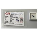 GDL Laboratory Natural Blue Sapphire Gemstones  (Cuorundum) 4x3MM .40Ct  +/- For 2 Pcs. Emerald Cut In Protective Cases
