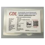 GDL Laboratory Natural Blue Sapphire Gemstones (Cuorundum) 3x2MM .10Ct +/- For 2 Pcs. Oval Cut In Protective Cases