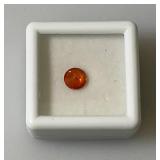 GDL Laboratory Natural Padparadscha Sapphire Gemstones (Cuorundum) 5.85x5.85x2.90MM 1.35Ct Round Cut In Protective Cases