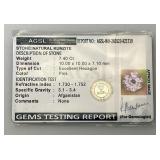 AGSL Authentic Gem Security Laboratory Natural Kunzite 7.40 CT Excellent Hexagon (Pink) In Protective Case