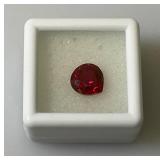 AGSL Authentic Gem Security Laboratory Natural PAINITE 3.20 CT Excellent Pear (Red) In Protective Case
