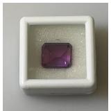 AGSL Authentic Gem Security Laboratory Natural TAAFFEITE 9.90 CT Excellent Emerald (Purple-Pink) In Protective Case