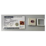 AGSL Authentic Gem Security Laboratory Natural TANZANITE 6.30 CT Excellent Chusion (Purple-Pink) In Protective Case