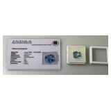 INDRA Gem Certification Lab Natural Jeremejevite 15.40CT Octagon Light Blue In Protective Case
