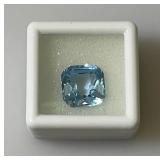 INDRA Gem Certification Lab Natural Jeremejevite 15.40CT Octagon Light Blue In Protective Case