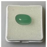 Light Blue Oval Onyx In Protective Case