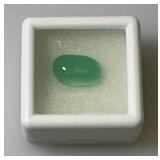 Light Blue Oval Onyx In Protective Case