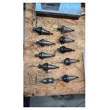(10) ASSORTED Cat-style taper tool holders