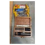 FOWLER  gauge in wood box; Hex t-handles;