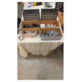 (2) HARDWARE 6- drawer storage unit, hardware