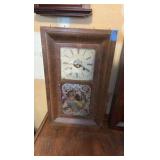 ANTIQUE Ansonia Brass  Weight-Driven Ogee Wall Clock