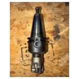 (10) CNC CV40 assorted tool holders with cutters & drills for milling