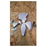 STEEL carving knives, helping hands magnifier, tally counters